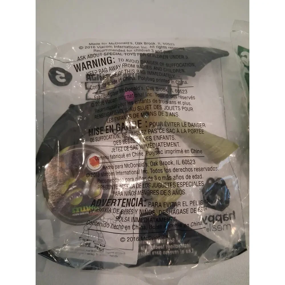 McDonalds Happy Meal TMNT Donatello Figures Lot of 3 Sealed Vintage Toys NIP